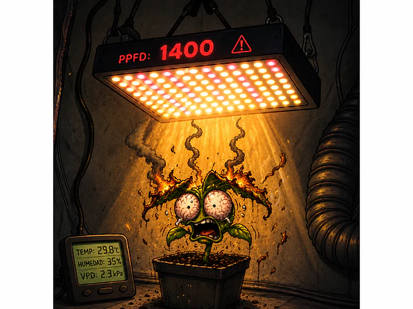 🔥 ¿Por qué un panel LED podria quemar tus plantas? Guia 2026