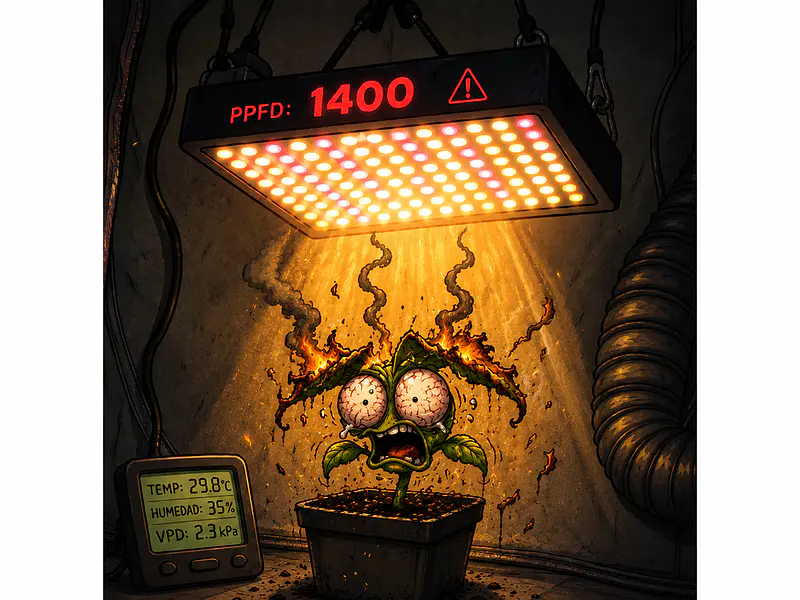 🔥 ¿Por qué un panel LED podria quemar tus plantas? Guia 2026