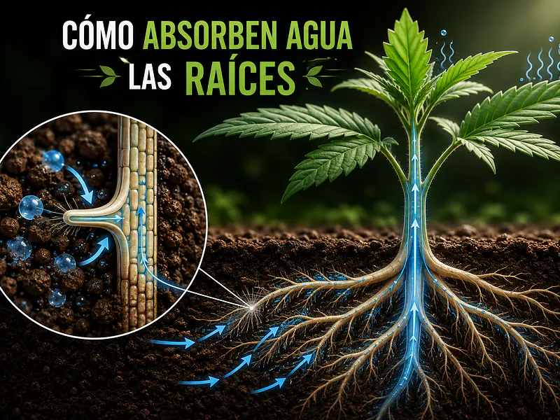 🌱 Cómo absorben agua las raíces: ósmosis, potencial hídrico y transporte dentro de la planta