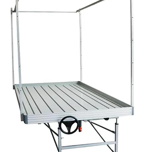 🌊 Mesa Hidropónica Rolling Bench con Trellis – Sistema Ebb & Flow