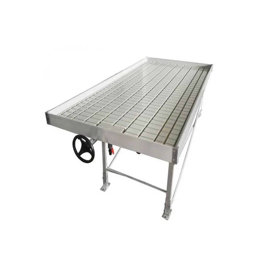 🌊 Mesa Hidropónica Rolling Bench con Trellis – Sistema Ebb & Flow 2
