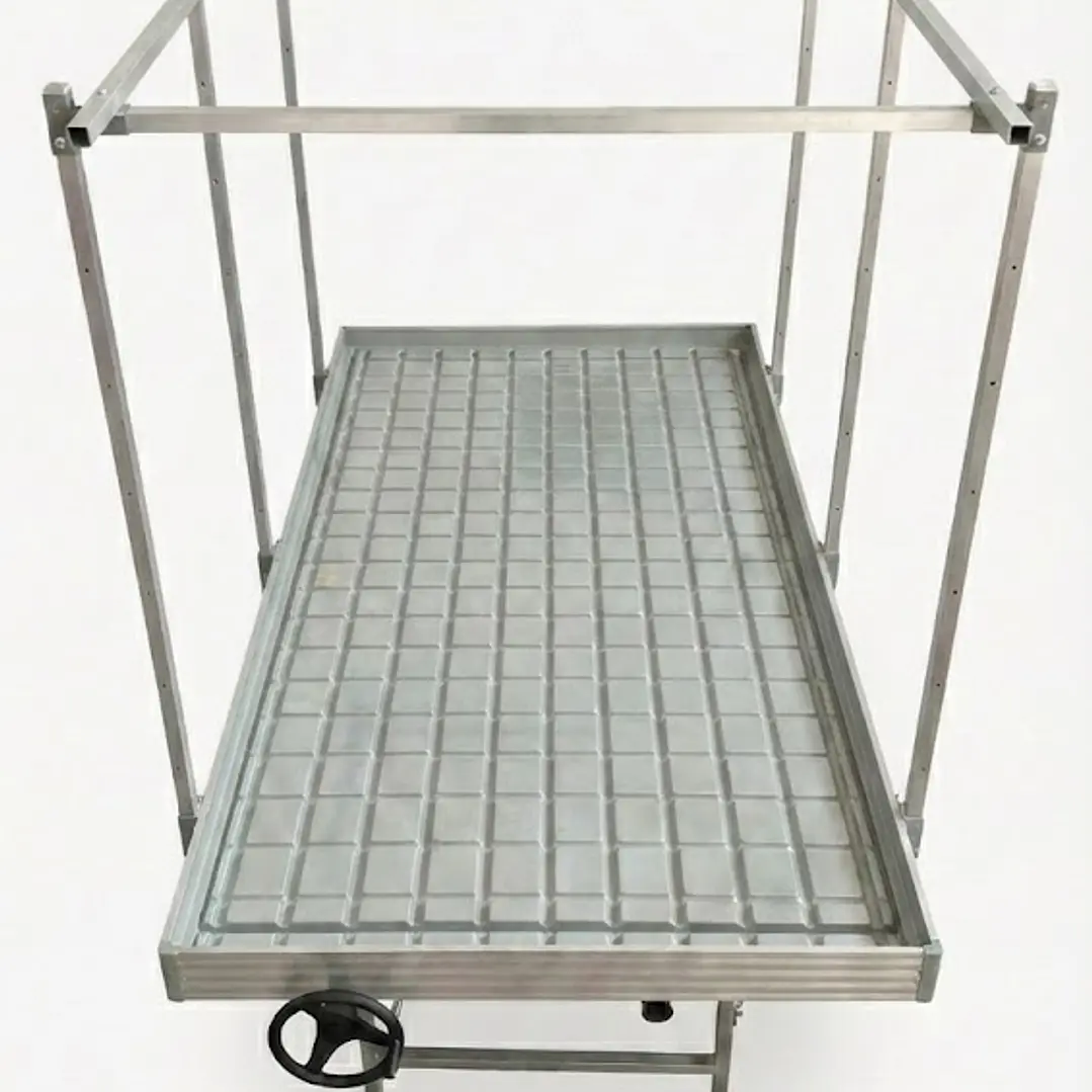 🌊 Mesa de Cultivo con Bandeja Deslizable Kasvi – Rolling Bench con Sistema Ebb & Flow 2