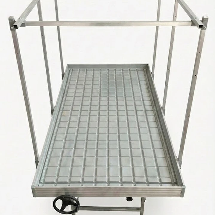 🌊 Mesa de Cultivo con Bandeja Deslizable Kasvi – Rolling Bench con Sistema Ebb & Flow 2