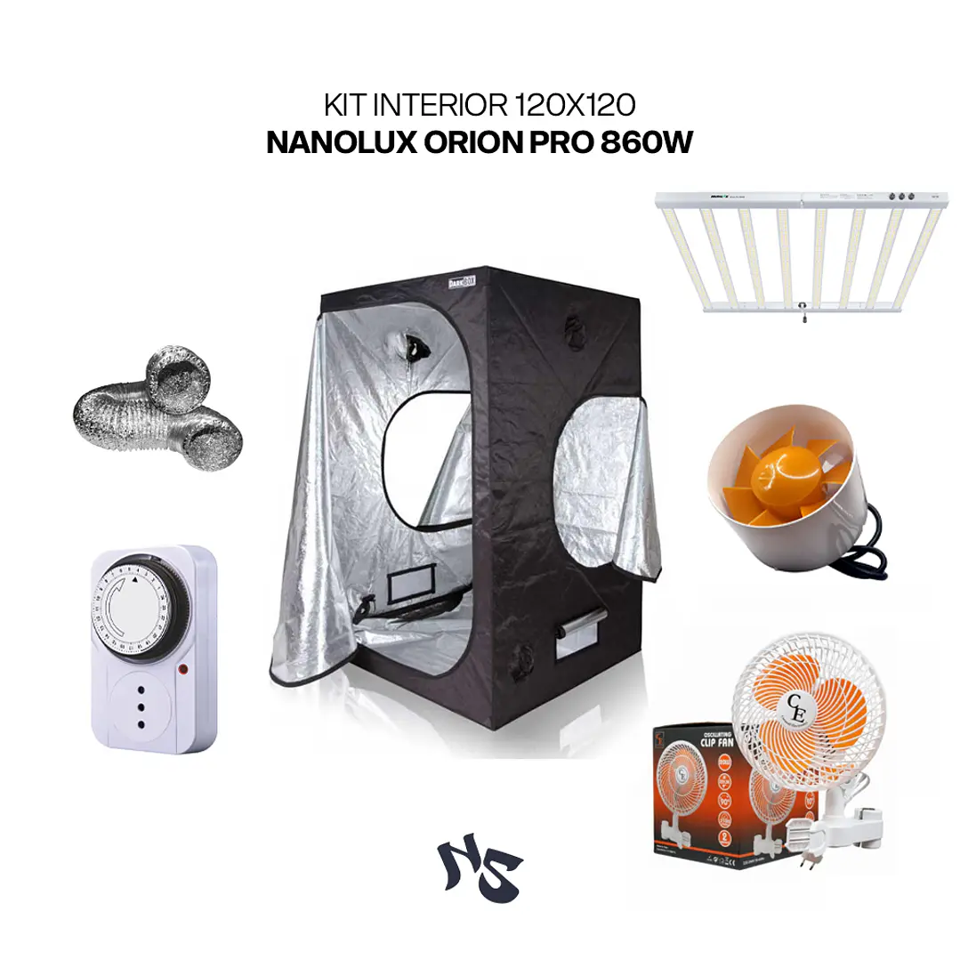 Kit Indoor 120x120 Nanolux Orion Pro 860W + Dark Box DB120 1
