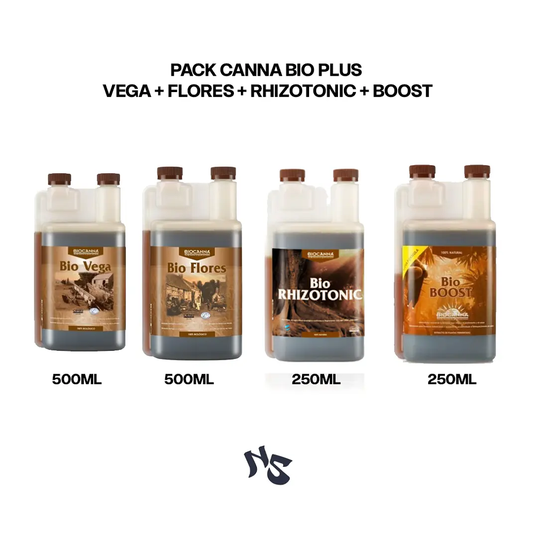 Pack CANNA Bio Plus | Vega + Flores + Rhizotonic + Boost 1