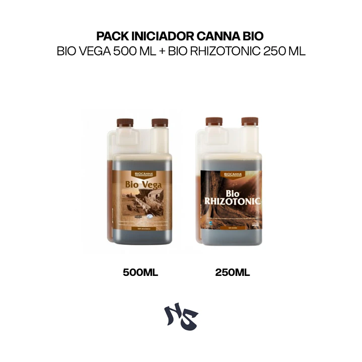 Pack Iniciador CANNA Bio | Vega 500 ml + Rhizotonic 250 ml 1