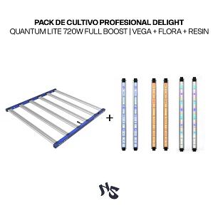 Pack de Cultivo Profesional Delight Quantum Lite 720W Full Boost | Vega + Flora + Resin