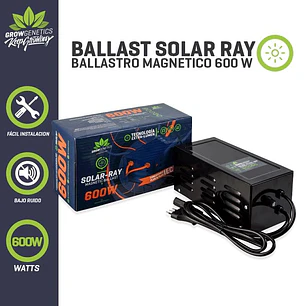 Balastro Magnético Solar Ray 600W Plug & Play | Grow Genetics