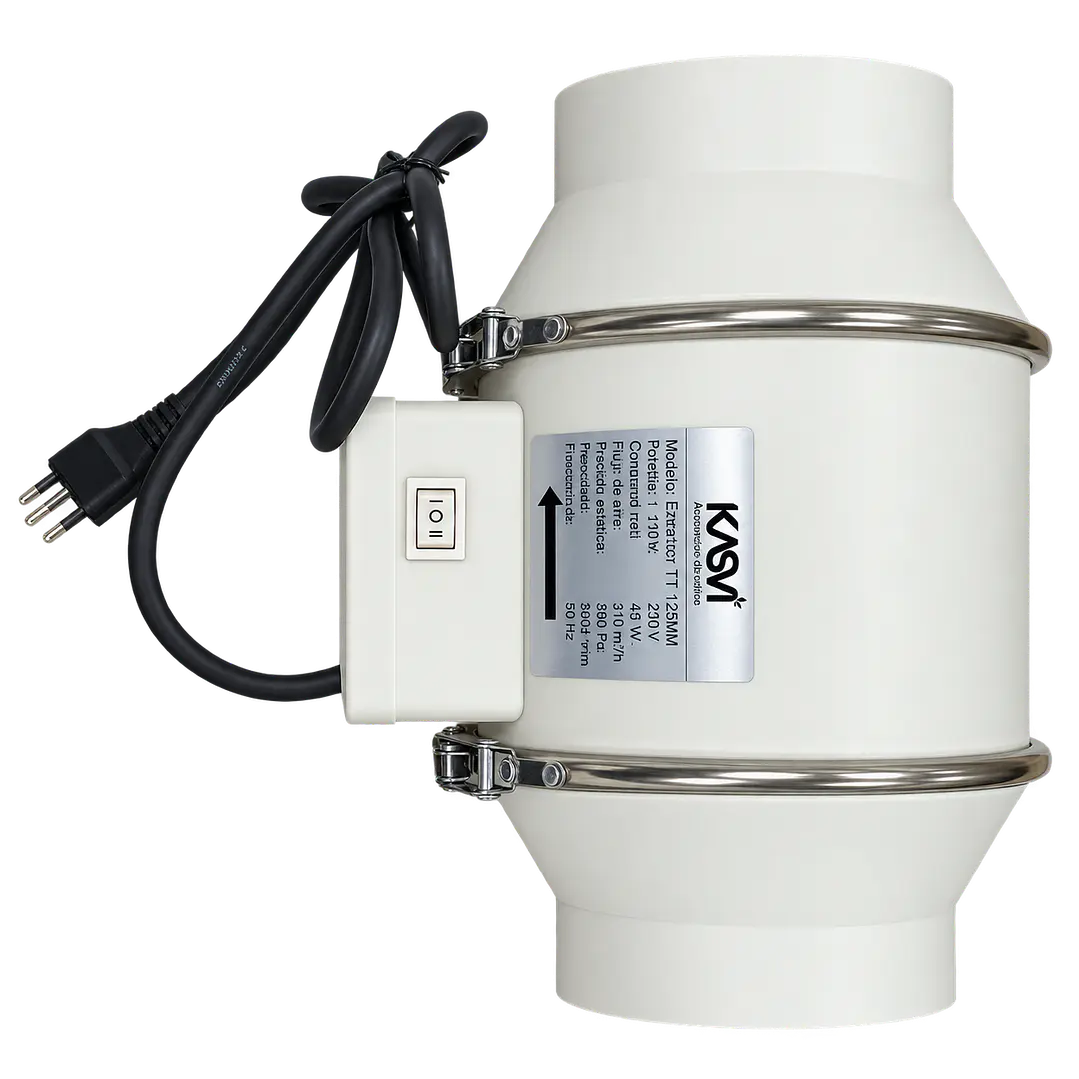 Extractor de Aire Kasvi TT 100 a 250 mm | 1 Velocidad 2