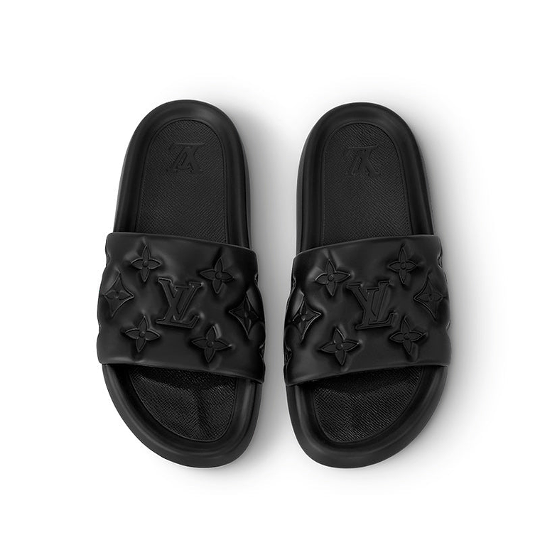Louis Vuitton Waterfront Black Slippers 1