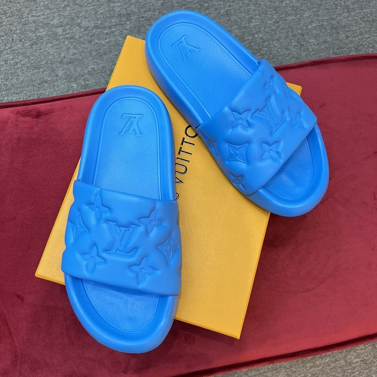 Louis Vuitton Waterfront Blue Slippers 2