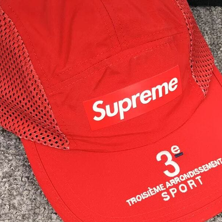 Supreme Mesh Side Panel Camp Red Cap 3