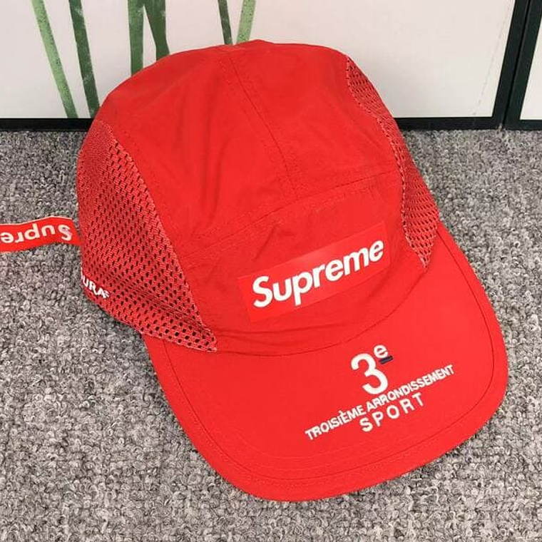 Supreme Mesh Side Panel Camp Red Cap 2