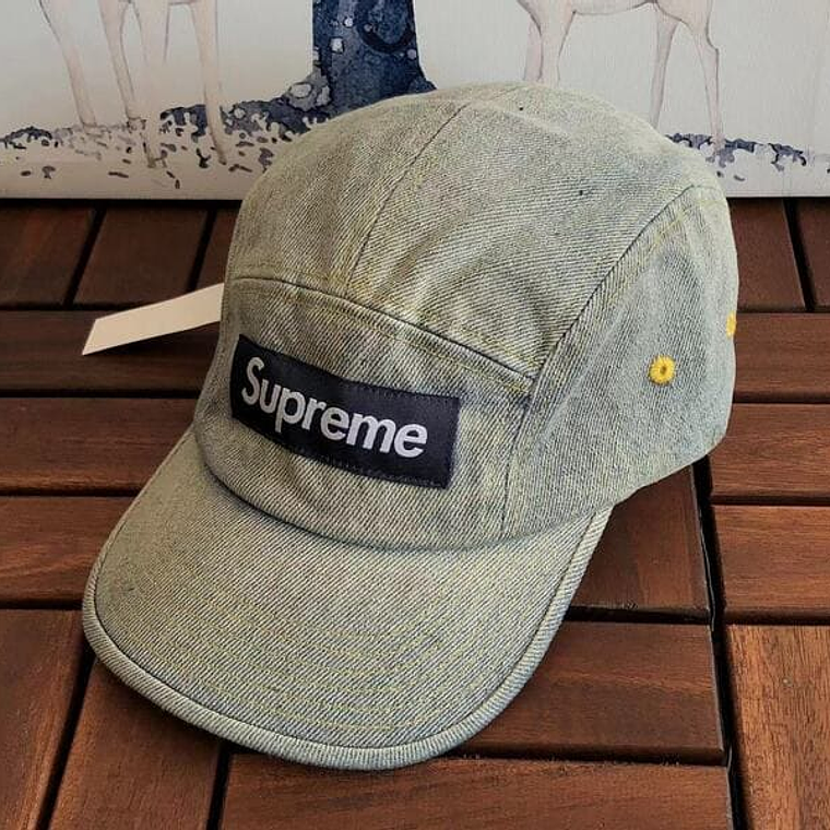 Supreme Washed Chino Twill Camp Blue Jeans Cap 2
