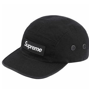 Supreme Washed Chino Twill Camp Black Cap
