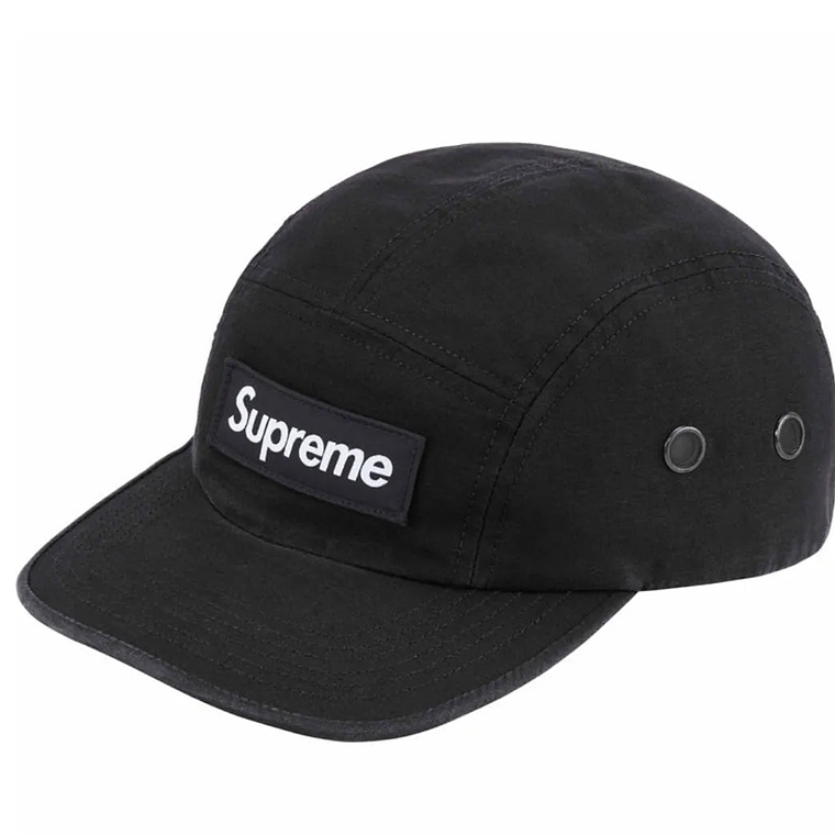 Supreme Washed Chino Twill Camp Black Cap 1
