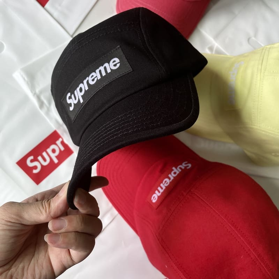 Supreme Washed Chino Twill Camp Black Cap 2