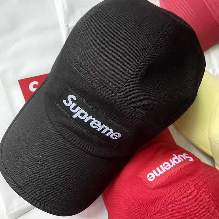 Supreme Washed Chino Twill Camp Black Cap 3