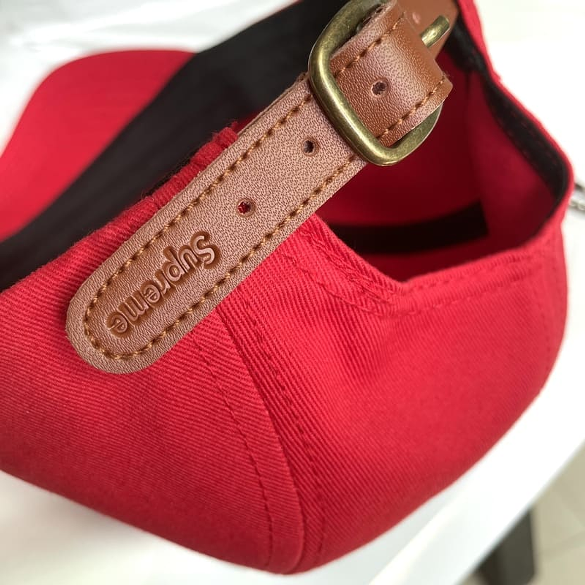 Supreme Washed Chino Twill Camp Red Cap 2