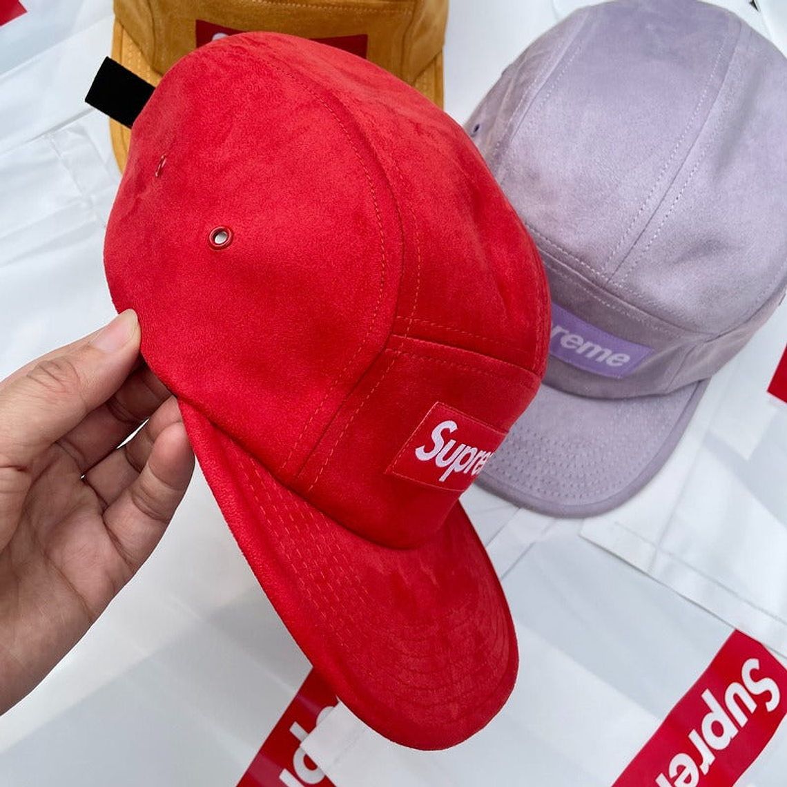 Supreme Suede Camp Red Cap 2