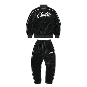 Corteiz Black Velour Set