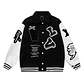Louis Vuitton Varsity Leather Jacket Black & White - thumbnail 1
