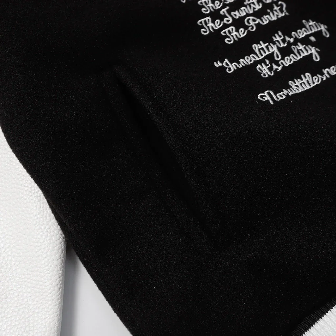 Louis Vuitton Varsity Leather Jacket Black & White 6