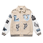 Louis Vuitton Leather Varsity Jacket White by Virgil Abloh - thumbnail 1