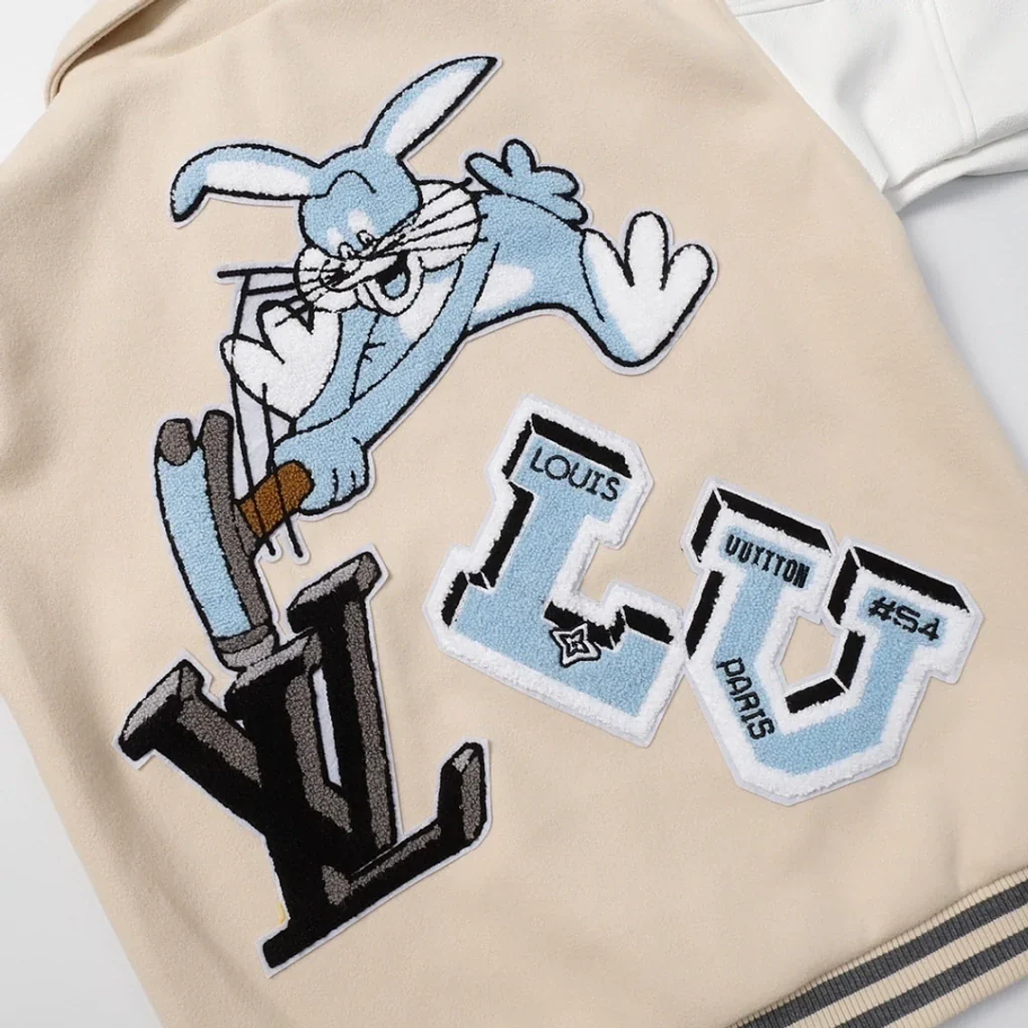 Louis Vuitton Leather Varsity Jacket White by Virgil Abloh 5