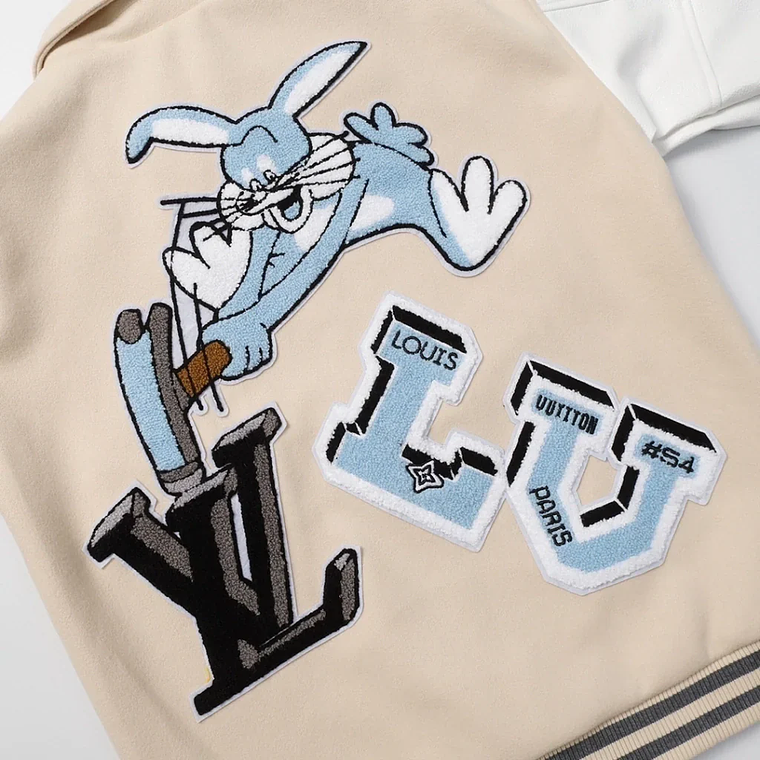 Louis Vuitton Leather Varsity Jacket White by Virgil Abloh 5