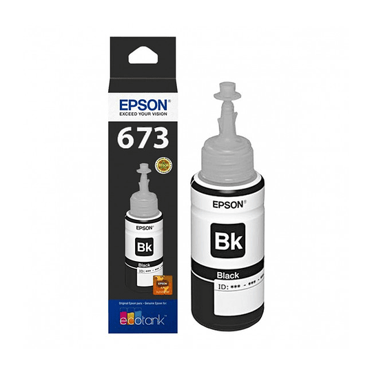 Botella de Tinta Epson T673 Color Negro