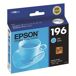 Epson T196 - cartucho de tinta cian original 