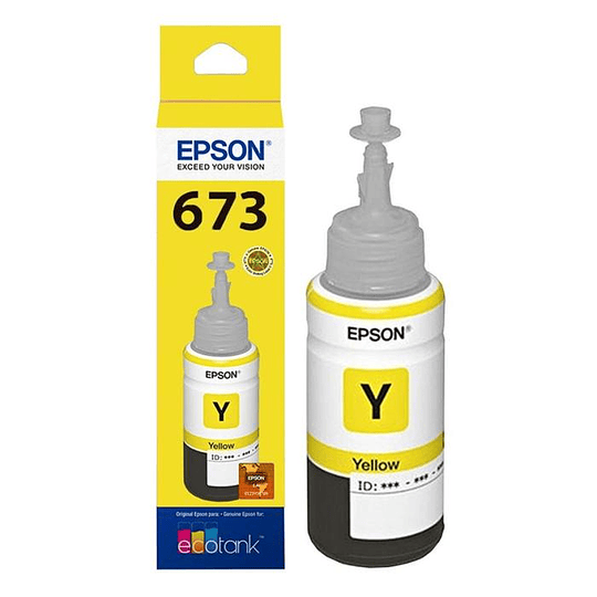 Botella de Tinta Epson T673 - Color Amarillo 