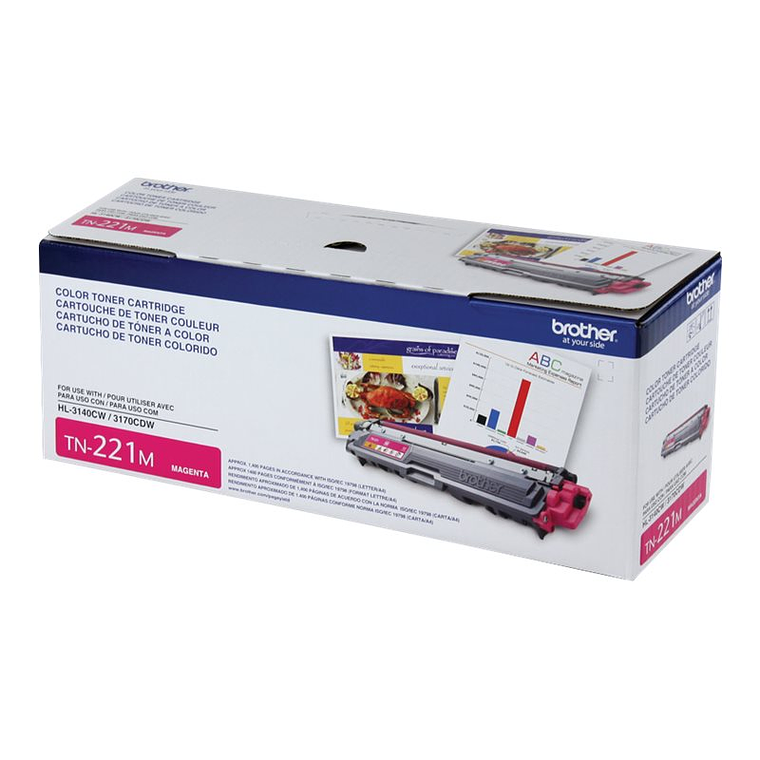 Cartucho de tóner Brother TN221M color magenta 1