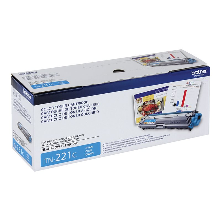 Cartucho de tóner Brother TN221C color cián 2