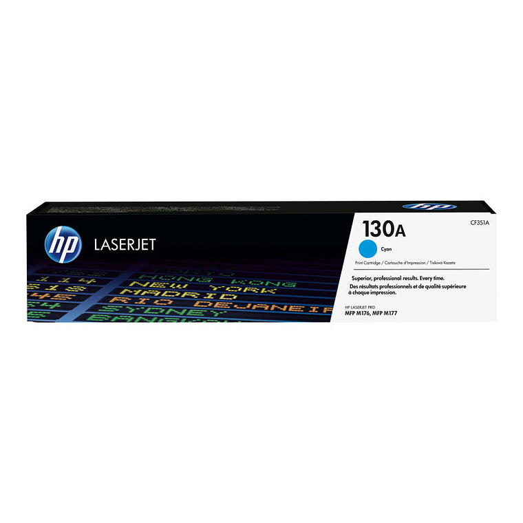 Cartucho de toner HP 130A color Cián LaserJet (CF351A) 1