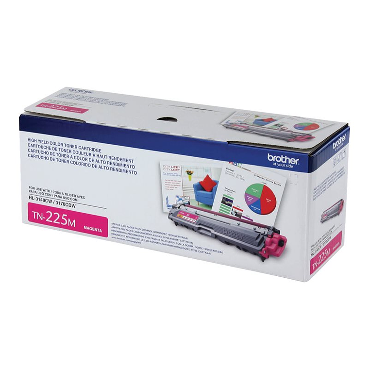 Cartucho de tóner Brother TN225M color magenta 1