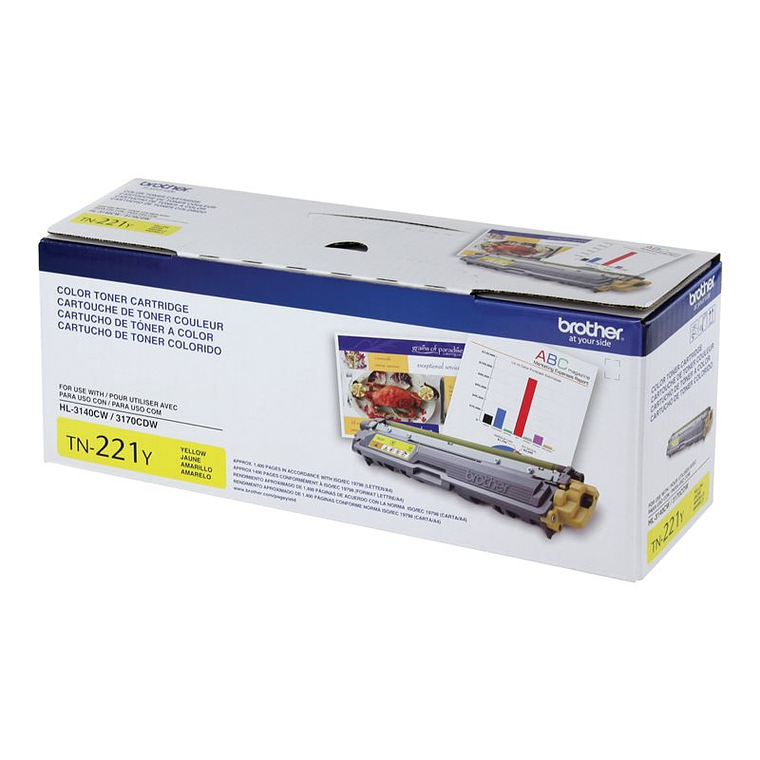 Cartucho de tóner Brother TN221Y color amarillo 1