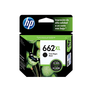 Cartucho de Tinta HP 662 XL Color Negro Alto rendimiento CZ105AL