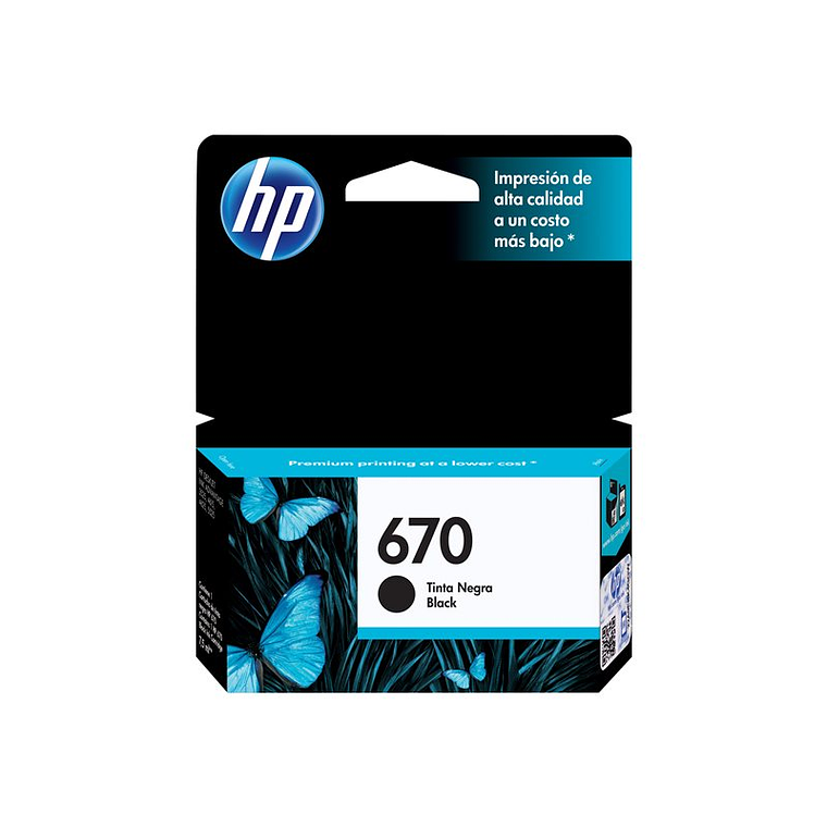 Cartucho de Tinta HP 670 color Negro CZ113AL 1