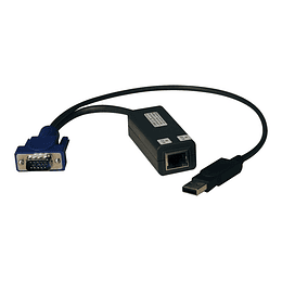 Tripp Lite USB Single Server Interface Unit Virtual Media KVM Switch HD15 USB RJ45 TAA - alargador KVM