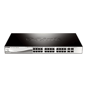 Switch 24 puertos D-Link Web Smart 10/100 Base-Tx PoE Smart III conmutador en rack