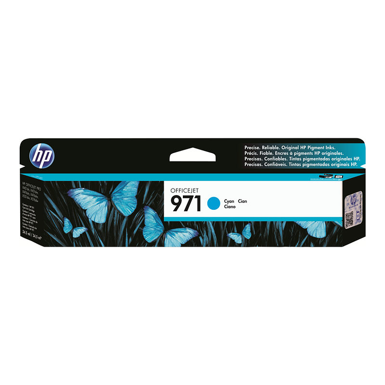 Cartucho de tinta HP 971 Color cian original Officejet CN622AM 1
