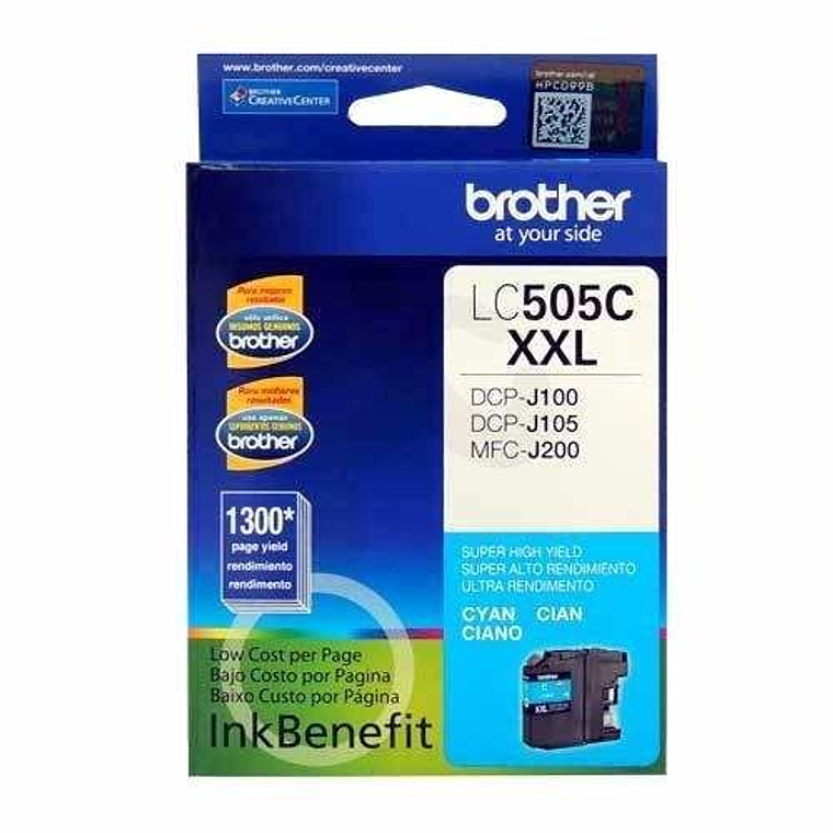 Cartucho de tinta Brother LC505C color Cian 1
