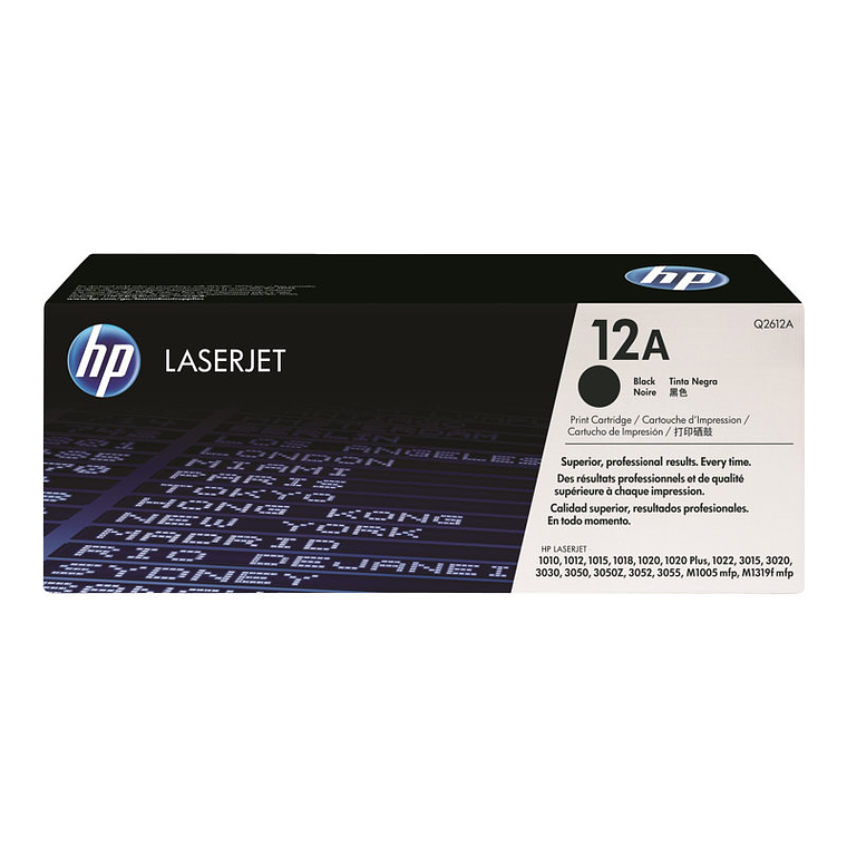 Cartucho de Tóner HP 12A negro original LaserJet (Q2612A) 1