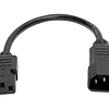 Tripp Lite 1ft Computer Power Cord Extension Cable C14 to C13 10A 18AWG 1' - cable alargador de alimentación - 30 cm