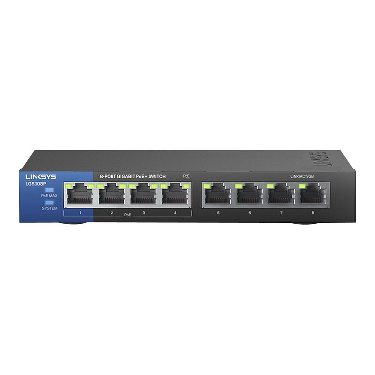 Switch 8 puertos Linksys Business LGS108P - conmutador sin gestionar 1
