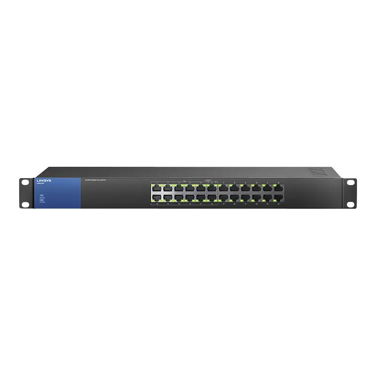 Switch 24 puertos Linksys Business LGS124P - conmutador sin gestionar rack 1