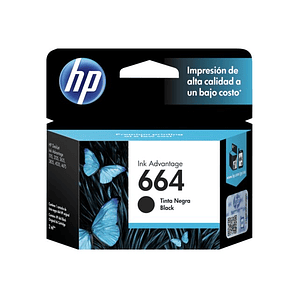 Cartucho de Tinta HP 664 color negro original F6V29AL