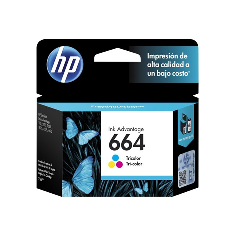 Cartucho de Tinta HP 664 tricolor Ink Advantage F6V28AL 1